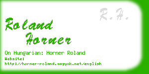 roland horner business card